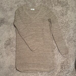 Jack by BB Dakota Taupe V-Neck Sweater Dress